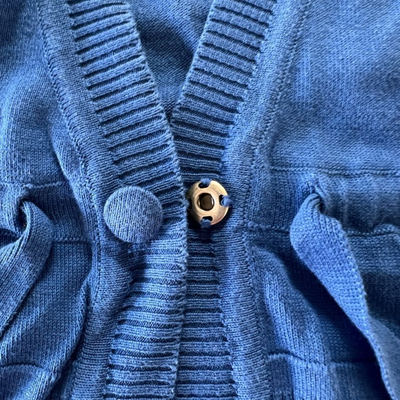 Brand Esprit sweater shrug cropped top cap sleeves size M color Royal - Picture 5 of 8